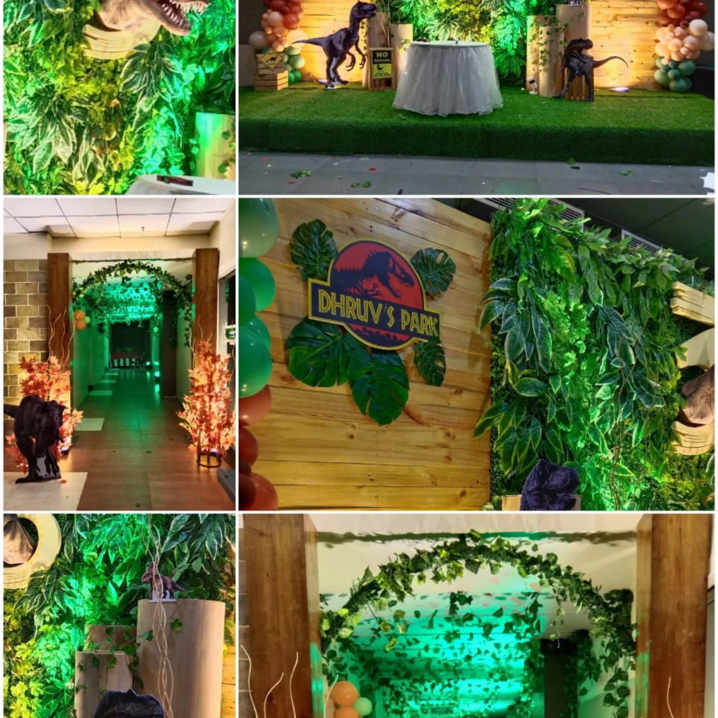 Dinosaur themed party decor