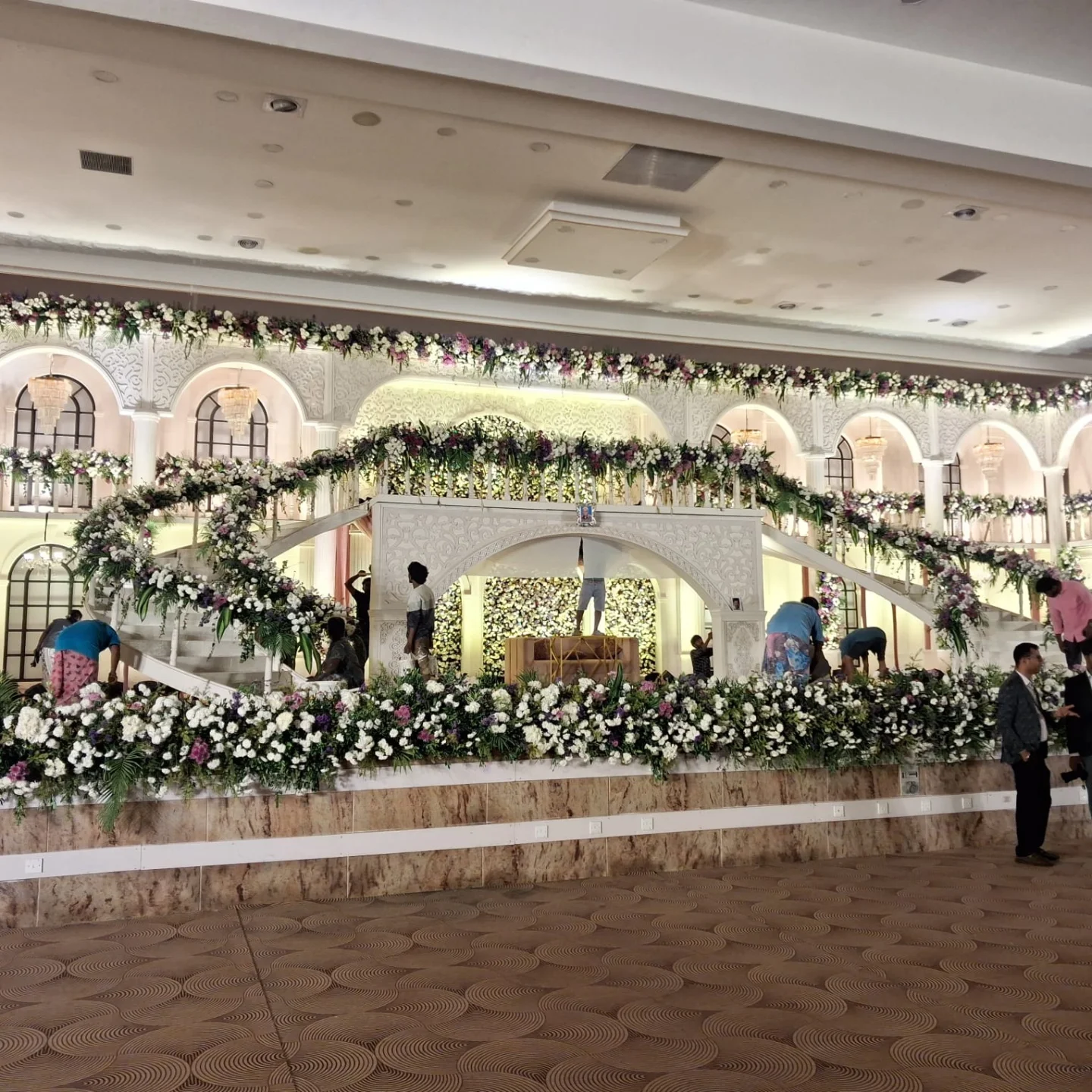 Elegant floral wedding stage